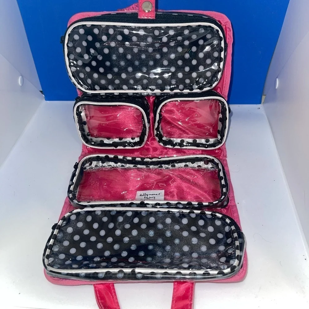 Dolly Mama Pink Satin & Sequin Makeup/Jewelry Case